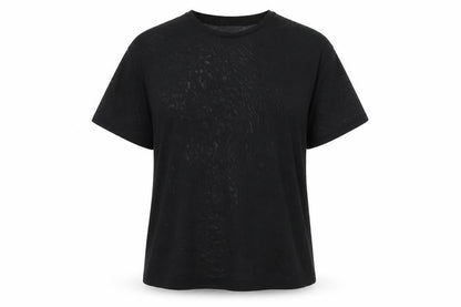Simply Be Womens Black Polyamide Basic T-Shirt Size 14 Round Neck