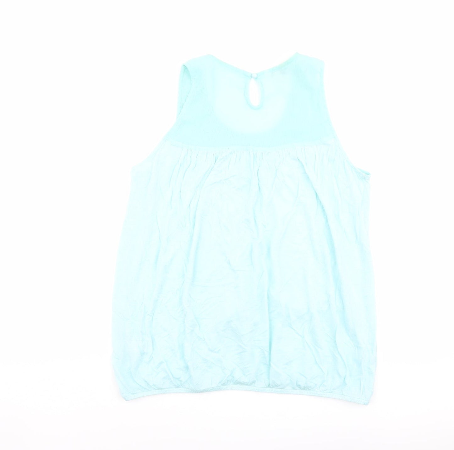 Monsoon Womens Blue Modal Basic Tank Size M Round Neck