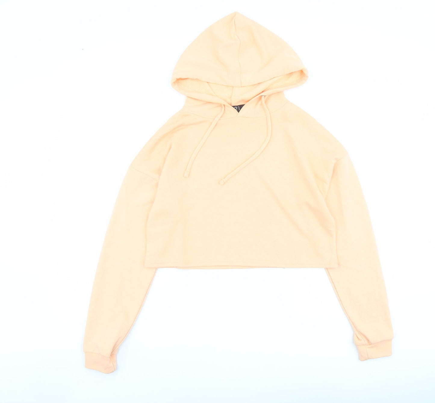 VAI 21 Womens Orange Cotton Pullover Hoodie Size 10 Pullover