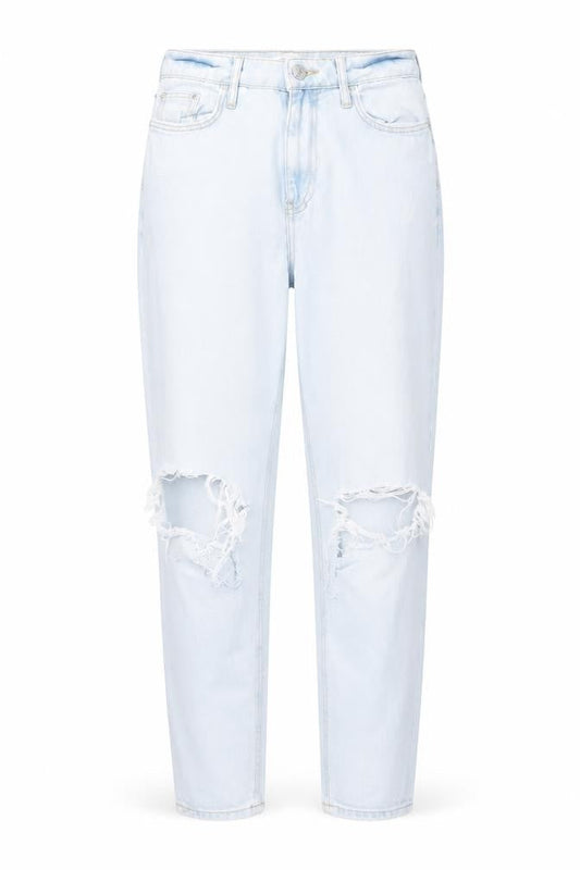 River Island Womens Blue Cotton Tapered Jeans Size 8 L27 in Regular Button