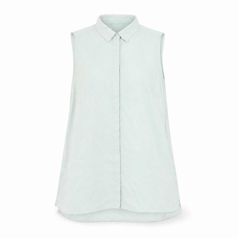 New Look Womens Green Polyester Basic Button-Up Size 10 Collared