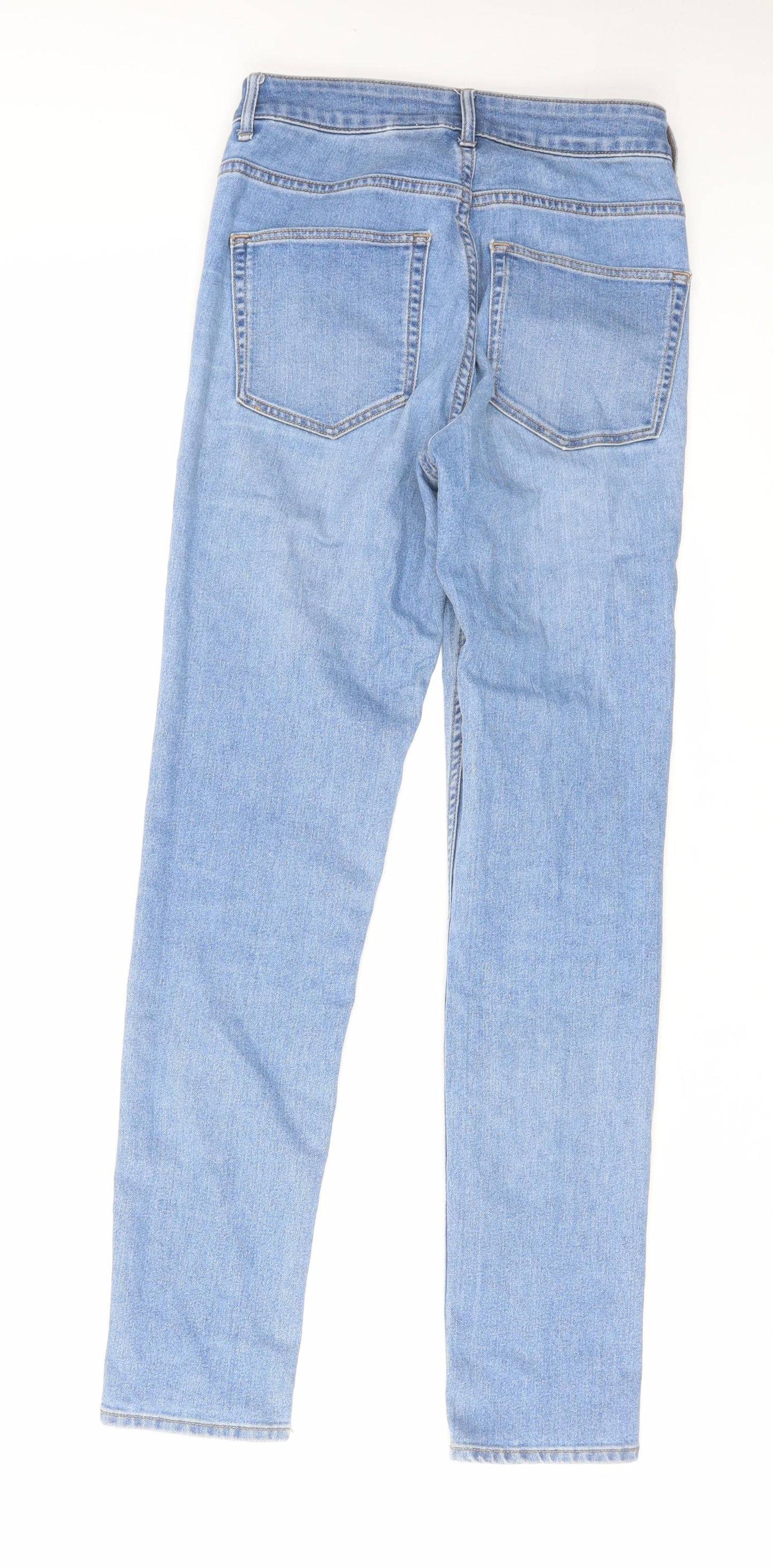 H&M Womens Blue Cotton Skinny Jeans Size 25 in L28 in Regular Zip