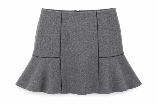 Next Womens Grey Polyester Trumpet Skirt Size 12 Zip