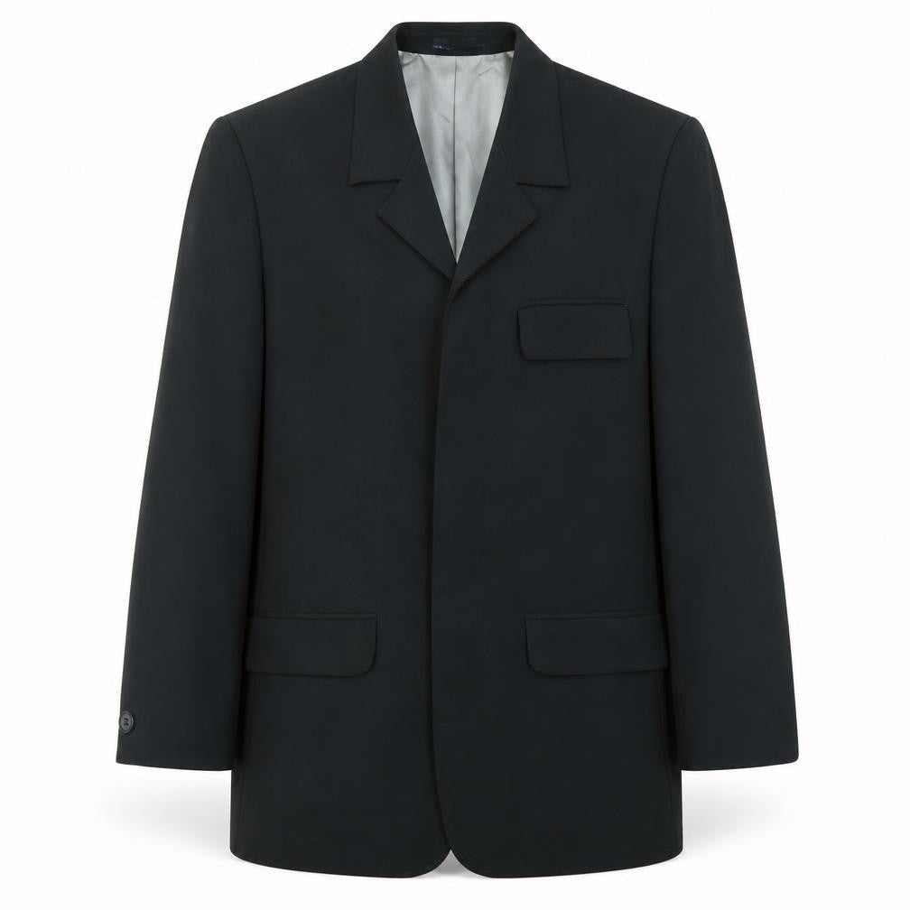 Uki Mens Black Viscose Jacket Suit Jacket Size 36 Regular