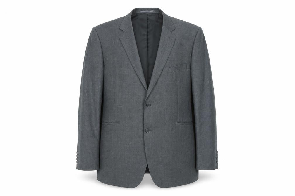 Terry de Havilland Mens Grey Polyester Jacket Suit Jacket Size 50 Regular