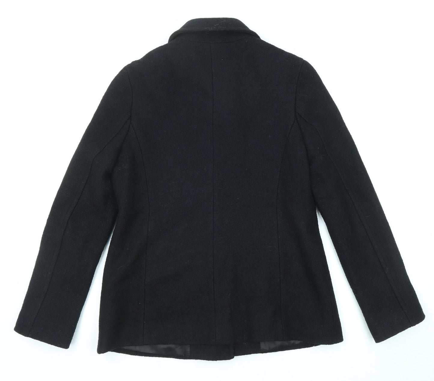 Lands' End Womens Black Jacket Size 12 Button