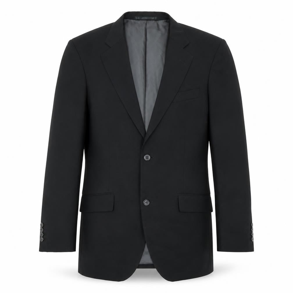 Antich Collection Mens Black Wool Jacket Suit Jacket Size 38 Regular