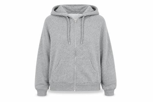 Monki Womens Grey Cotton Full Zip Hoodie Size XS Zip