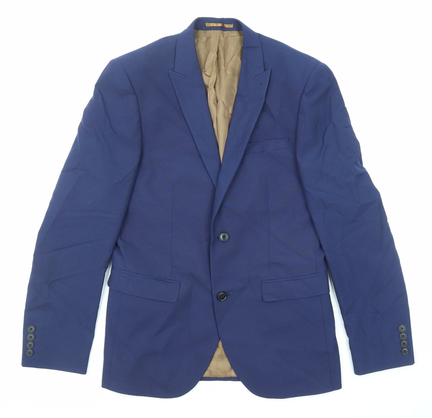 NEXT Mens Blue Polyester Jacket Suit Jacket Size 38 Regular