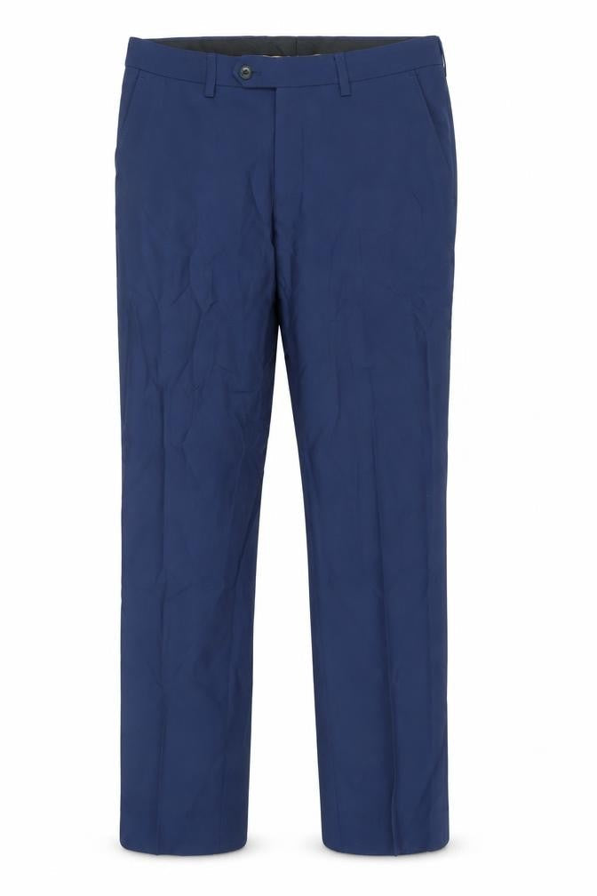 Marks & Spencer Mens Blue Polyester Trousers Size 30 in L31 in Regular Zip