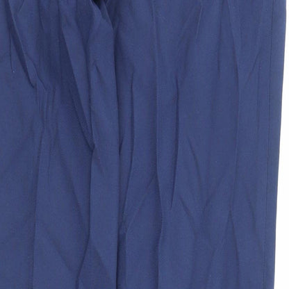 Marks & Spencer Mens Blue Polyester Trousers Size 30 in L31 in Regular Zip