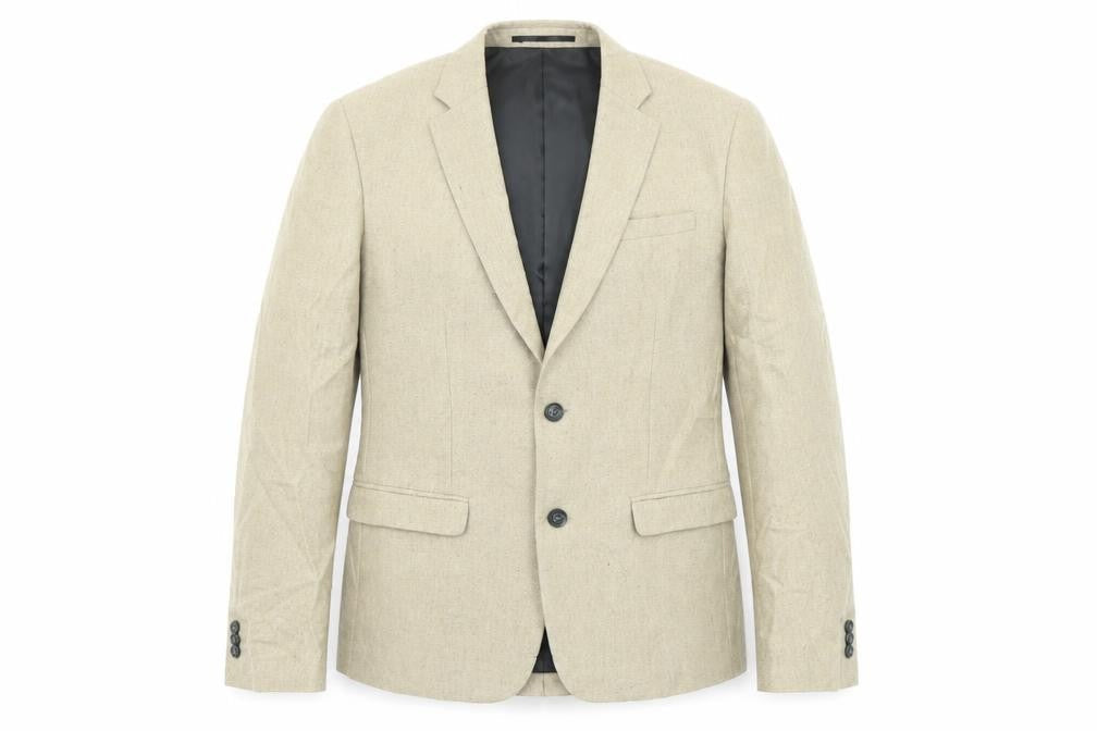 New Look Mens Beige Polyester Jacket Suit Size 38 Regular