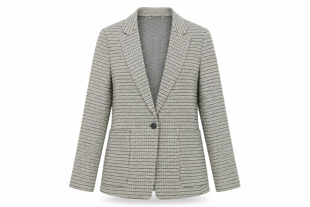H&M Womens Multicoloured Geometric Jacket Blazer Size 10 Button