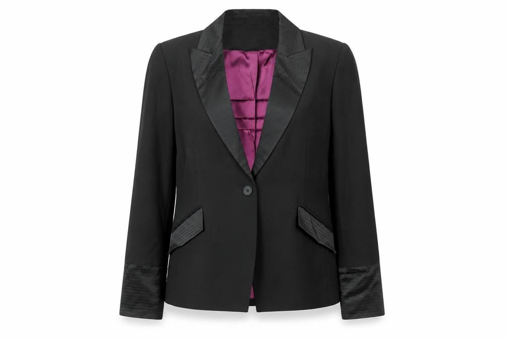Spirit Womens Black Jacket Blazer Size 14 Button