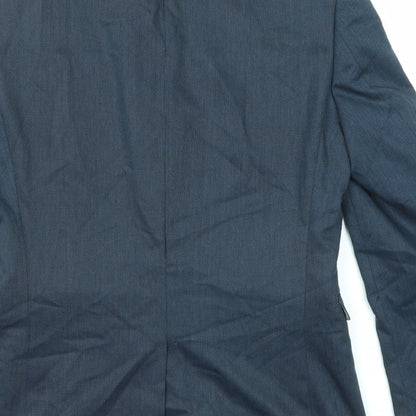 Next Mens Blue Polyester Jacket Suit Jacket Size 38 Regular