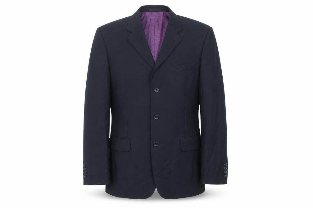 Racing Green Mens Blue Wool Jacket Suit Jacket Size 42 Regular