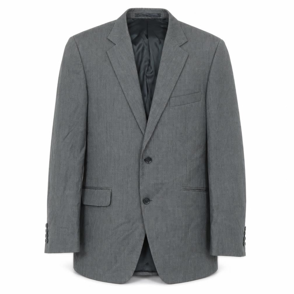 Terry de Havilland Mens Grey Polyester Jacket Suit Jacket Size 42 Regular