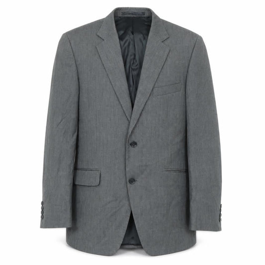 Terry de Havilland Mens Grey Polyester Jacket Suit Jacket Size 42 Regular