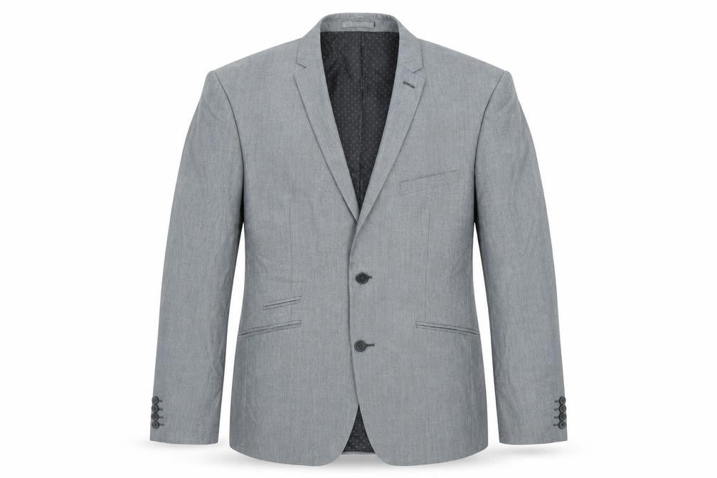 Limehaus Mens Grey Polyester Jacket Suit Jacket Size 40 Regular