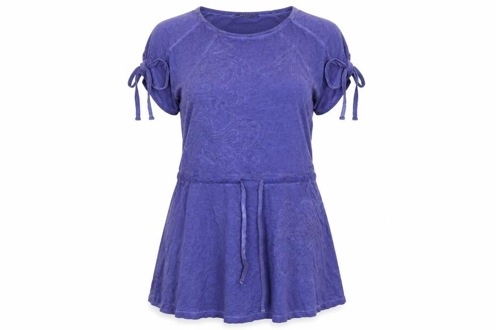 Desigual Womens Blue Cotton A-Line Size S Round Neck Pullover