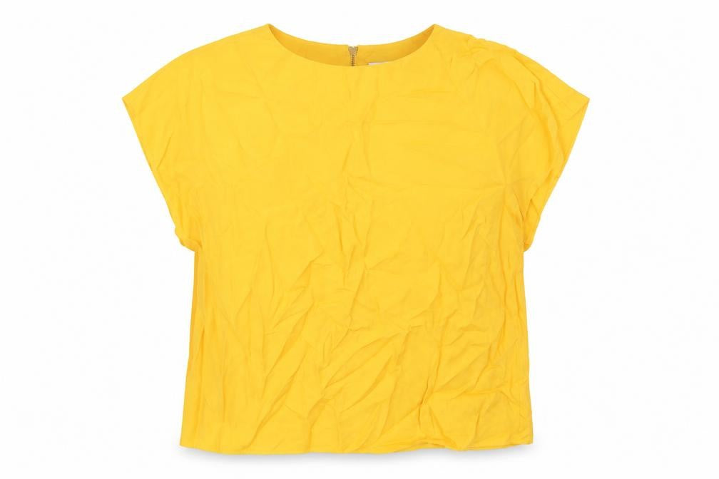 & Other Stories Womens Orange Viscose Basic Blouse Size 8 Round Neck