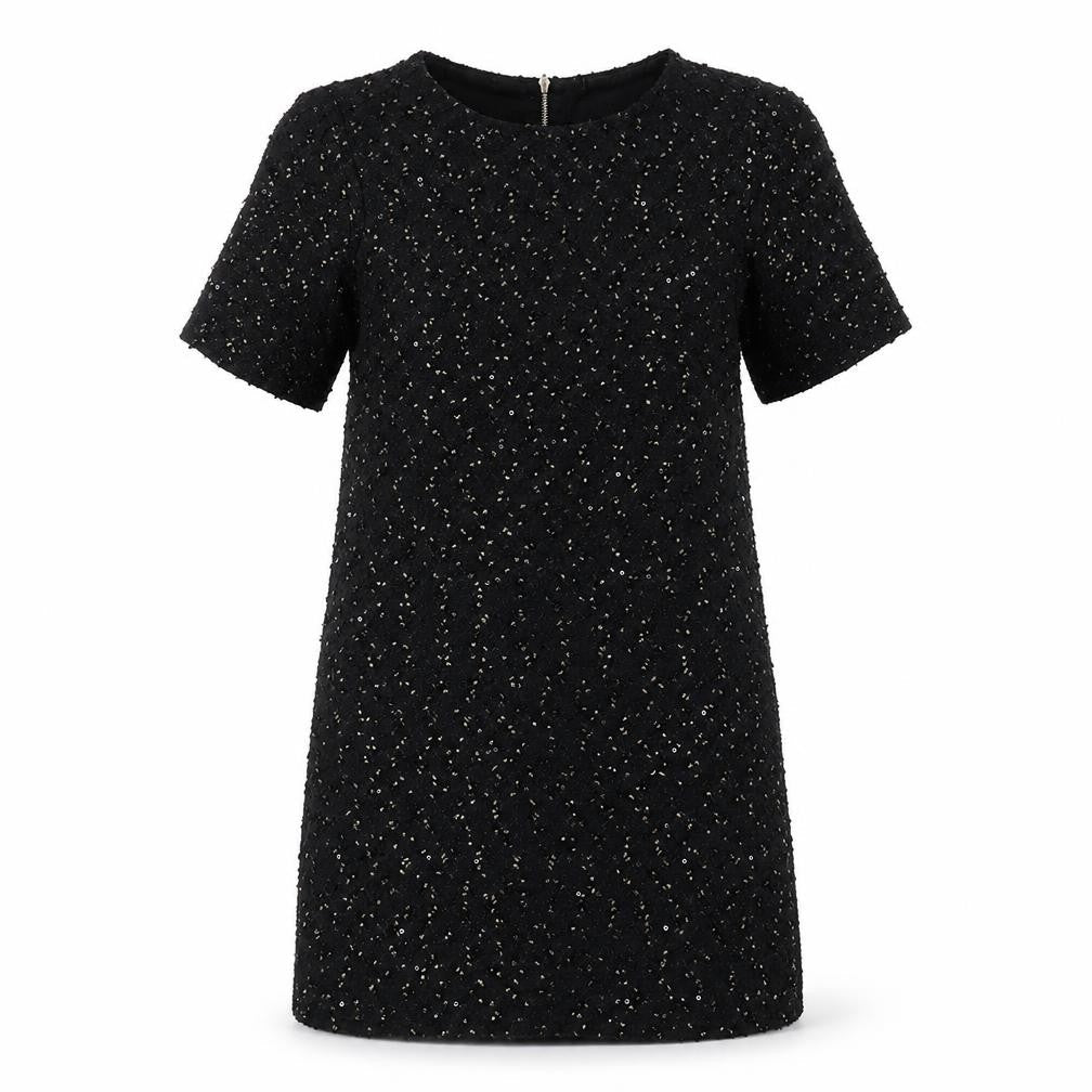 Oasis Womens Black Polyester A-Line Size XS Round Neck Zip