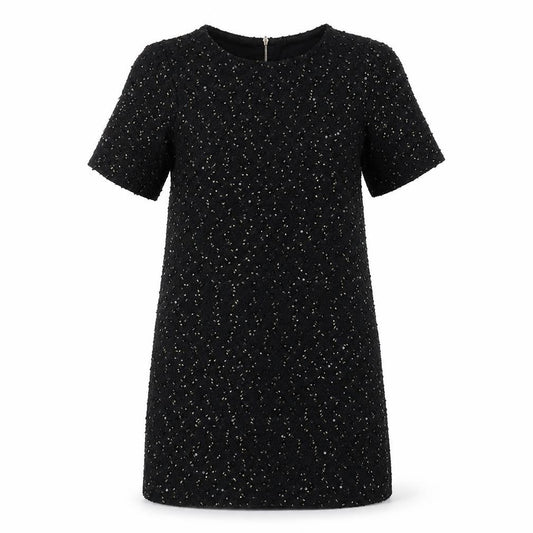 Oasis Womens Black Polyester A-Line Size XS Round Neck Zip