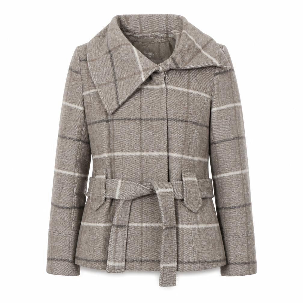 Todays Woman Womens Beige Geometric Jacket Size 14 Button
