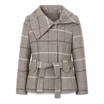 Todays Woman Womens Beige Geometric Jacket Size 14 Button
