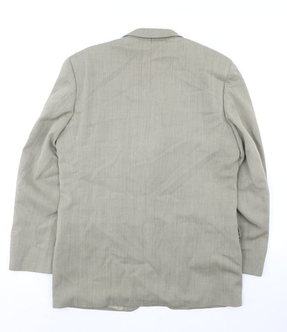 Gibson Mens Beige Polyester Jacket Suit Jacket Size 40 Regular