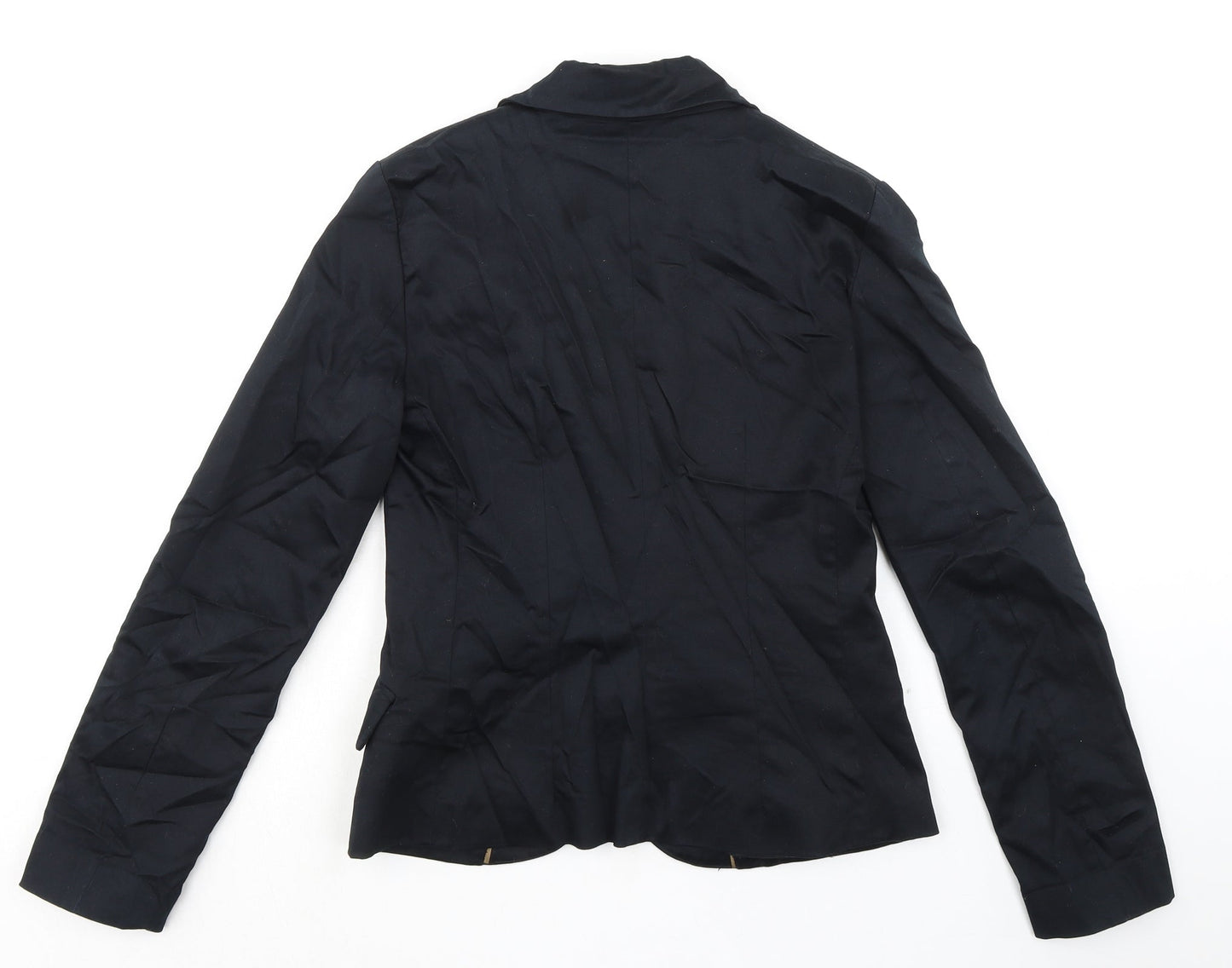 Mango Womens Black Jacket Blazer Size 10 Button