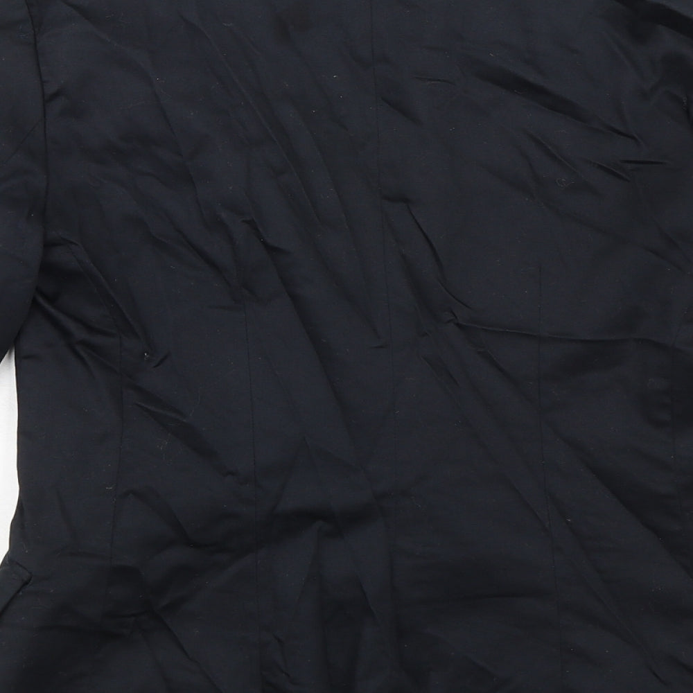 Mango Womens Black Jacket Blazer Size 10 Button