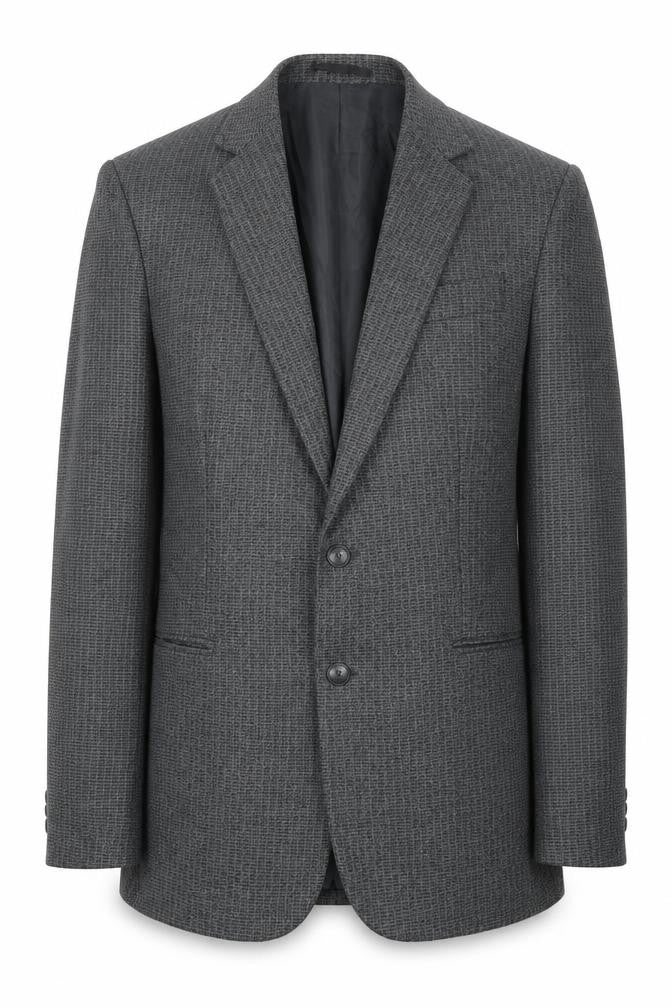 Classic Mens Grey Polyester Jacket Suit Jacket Size 42 Regular
