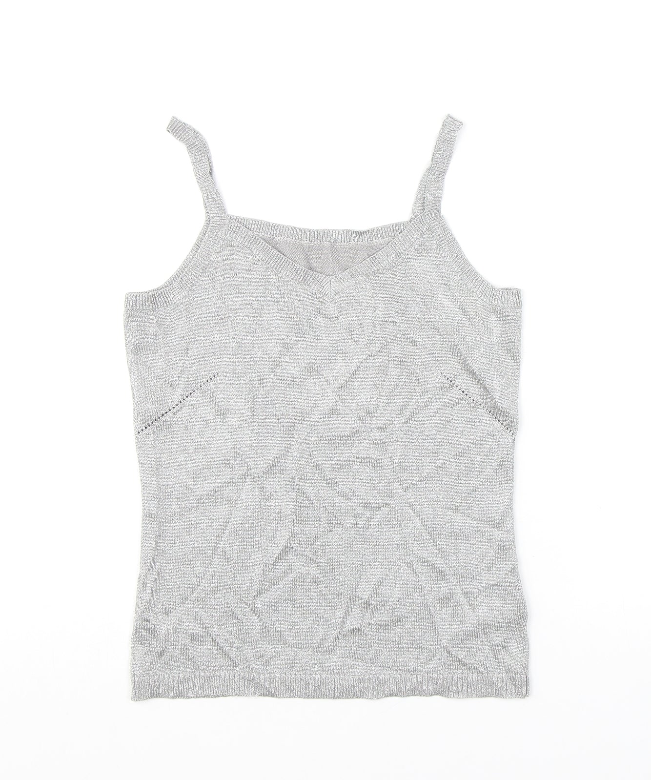NEXT Womens Silver Viscose Camisole Tank Size 12 V-Neck