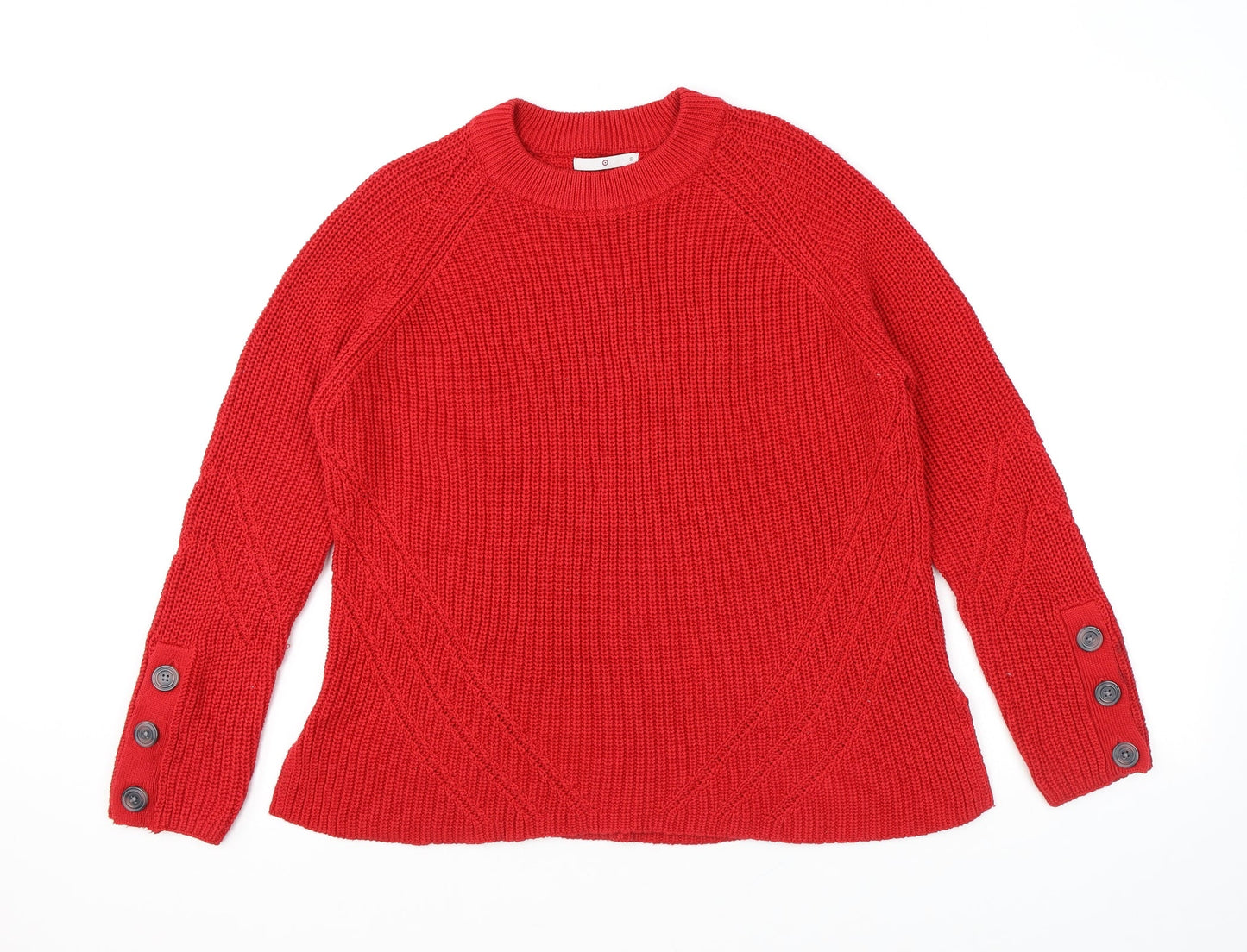 Target Womens Red Round Neck Cotton Pullover Jumper Size S