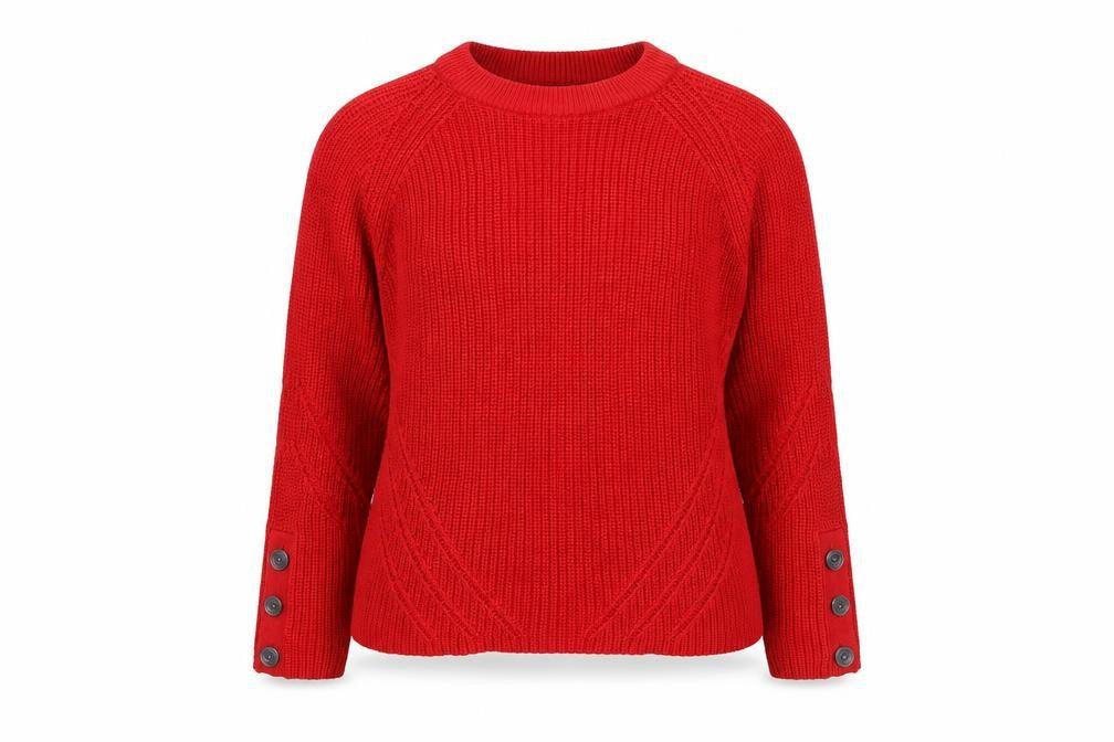 Target Womens Red Round Neck Cotton Pullover Jumper Size S