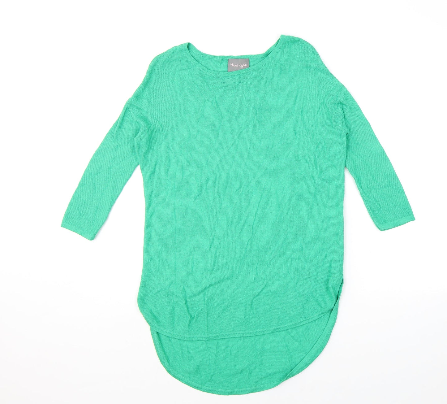 Phase Eight Womens Green Crew Neck Viscose Pullover Jumper Size XS
