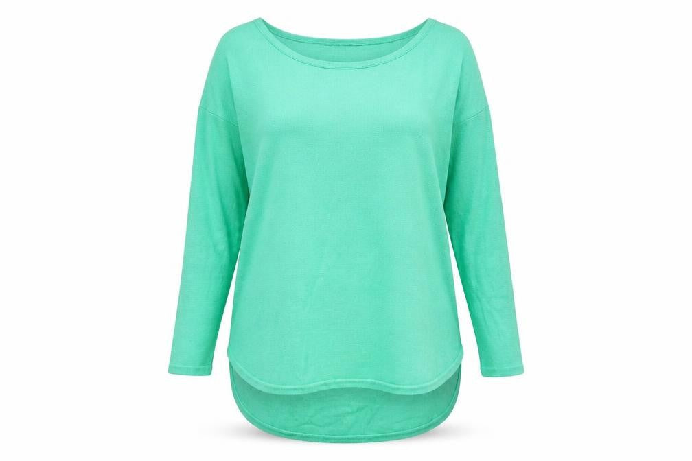 Phase Eight Womens Green Crew Neck Viscose Pullover Jumper Size XS