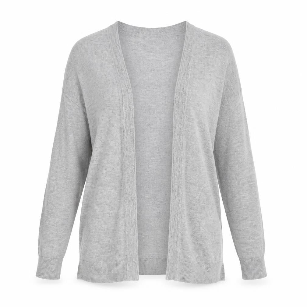 H&M Womens Grey V-Neck Acrylic Cardigan Jumper Size S