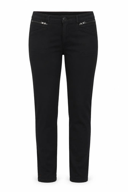 Next Womens Black Cotton Skinny Jeans Size 12 L30 in Regular Zip