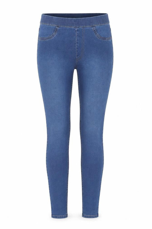 Marks & Spencer Womens Blue Cotton Skinny Jeans Size 8 L30 in Regular