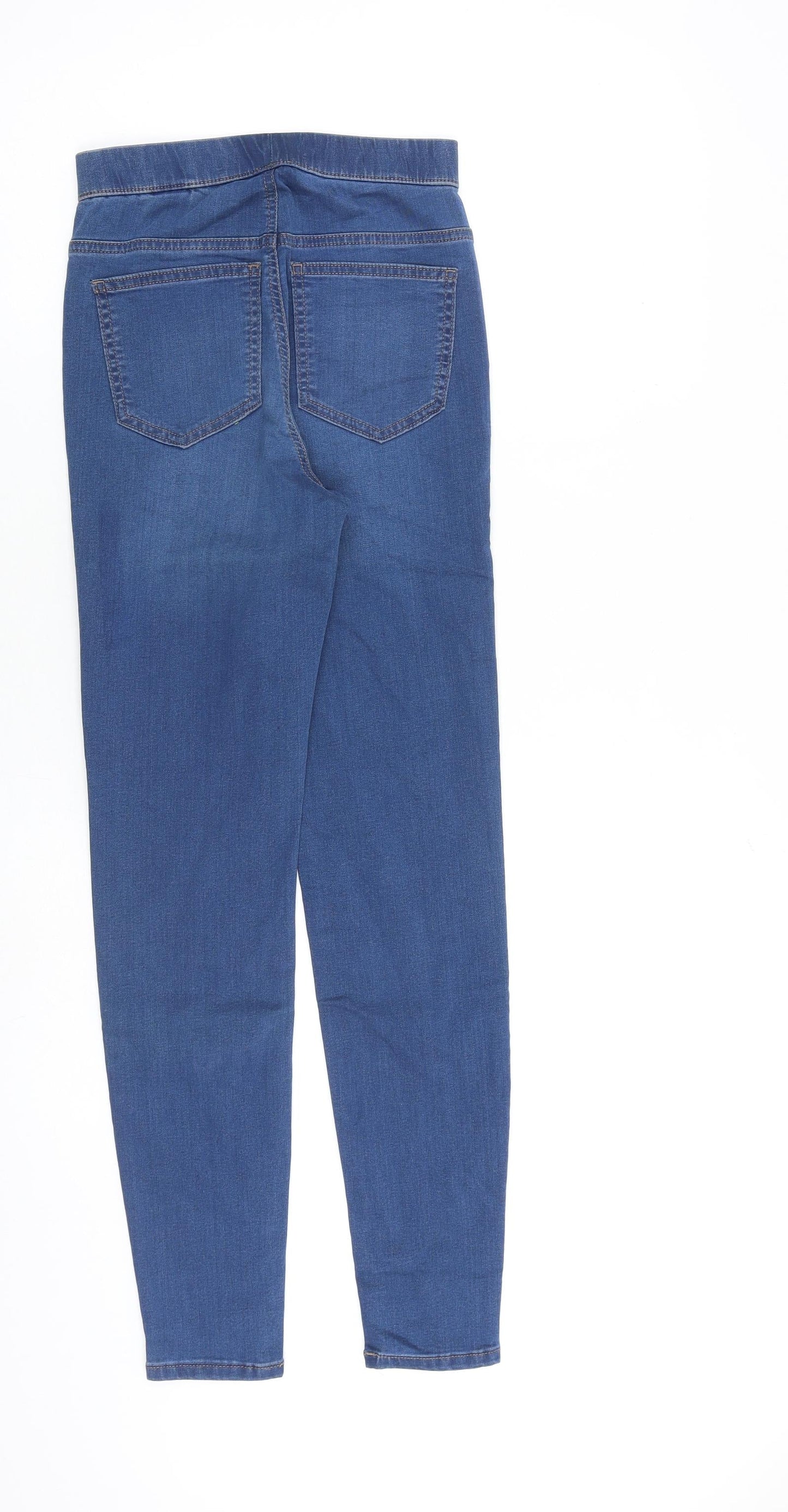 Marks and Spencer Womens Blue Cotton Jegging Jeans Size 6 L29 in Slim