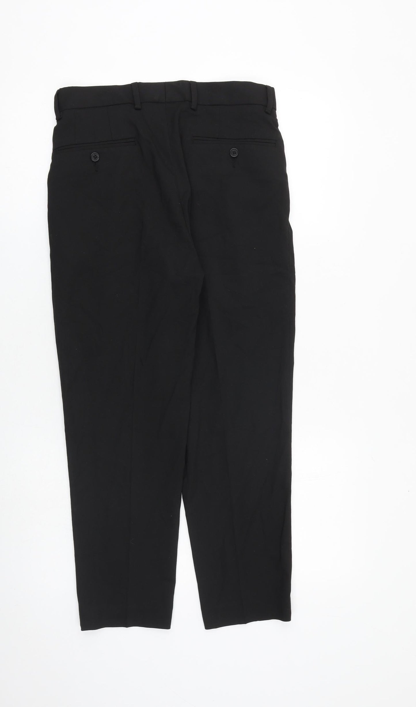 ASOS Womens Black Polyester Dress Pants Trousers Size 28 in L30 in Regular Zip