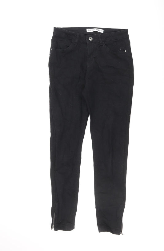 PAPER+DTICH Womens Black Cotton Skinny Jeans Size 30 L26 in Regular Zip