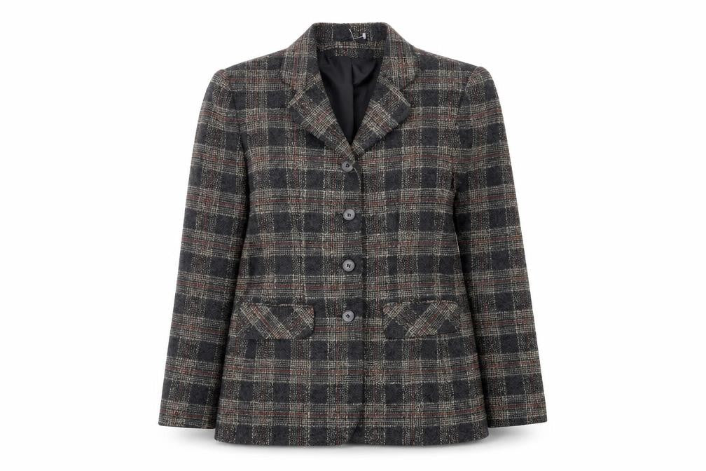 Dorothy Perkins Womens Brown Plaid Polyester Jacket Blazer Size 10 - Extra Buttons
