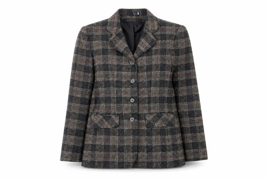 Dorothy Perkins Womens Brown Plaid Polyester Jacket Blazer Size 10 - Extra Buttons