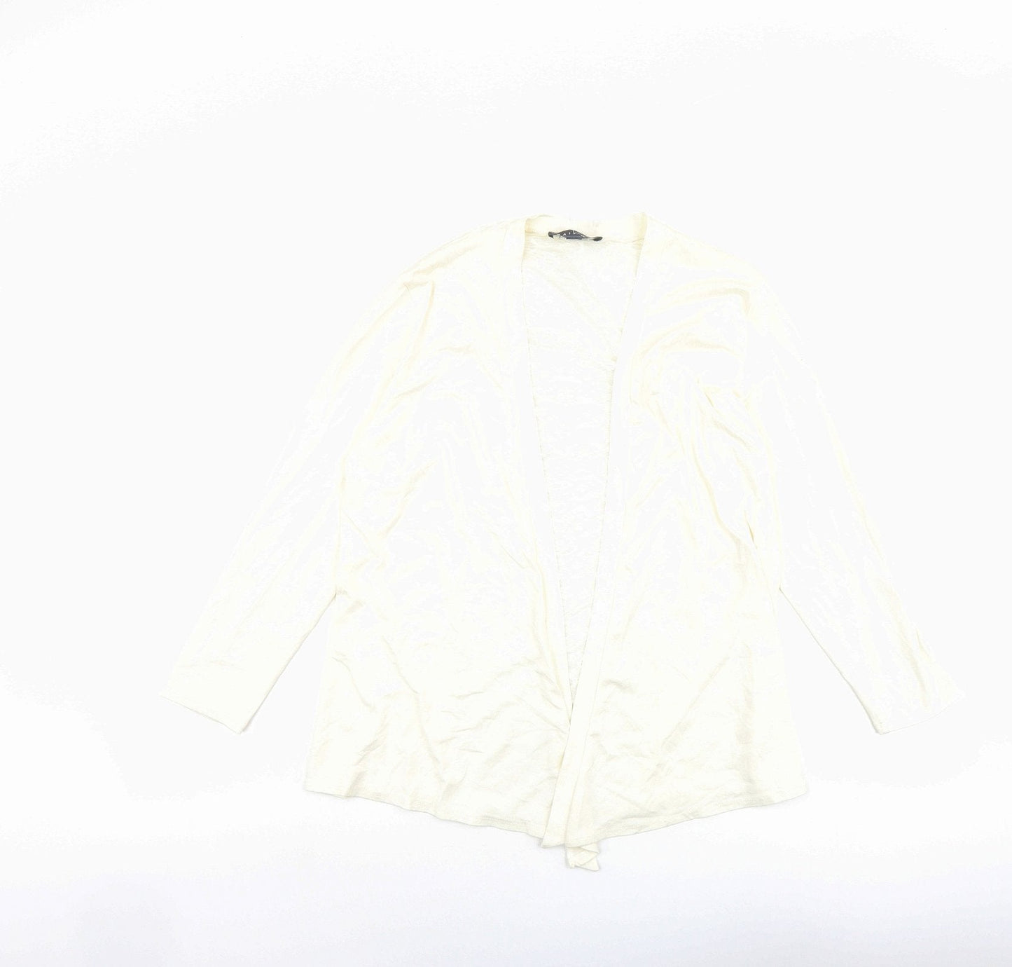 Saloos Womens Ivory Viscose Basic Blouse Size 12 V-Neck - Open