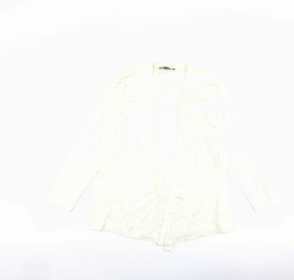 Saloos Womens Ivory Viscose Basic Blouse Size 12 V-Neck - Open