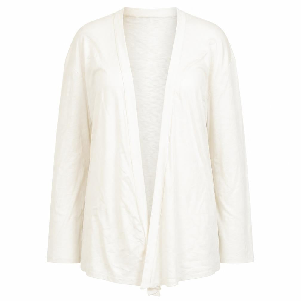 Saloos Womens Ivory Viscose Basic Blouse Size 12 V-Neck - Open