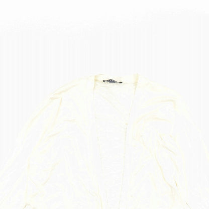 Saloos Womens Ivory Viscose Basic Blouse Size 12 V-Neck - Open